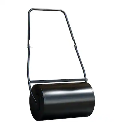 Front. Outsunny - 38L Heavy Duty Push/Tow Poly Lawn Roller, U-handle Garden Roller Filled with Water or Sand.