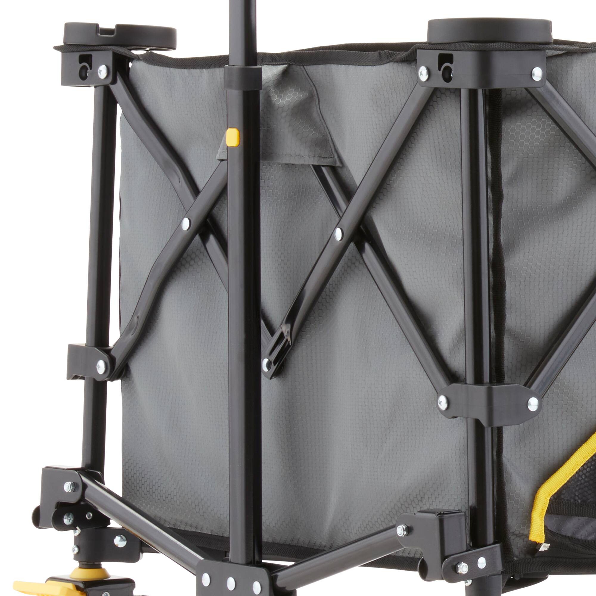 Alt View 4. Gorilla Carts - Gorilla Carts 7 Cubic Feet Foldable Utility Beach Wagon with Oversized Bed, Gray - Gray.