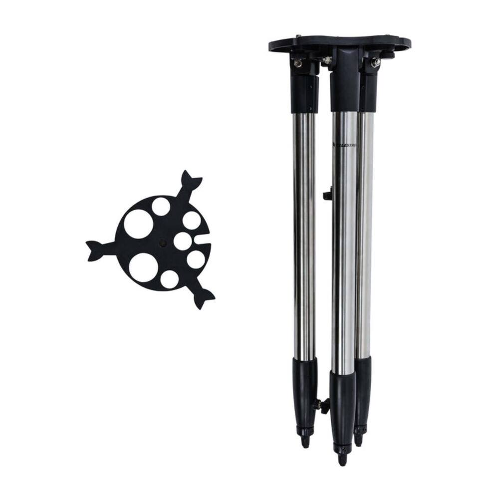 Left. Celestron - Celestron All-Metal Tripod for Starsense Explorer Tabletop Dobsonian Telescopes.