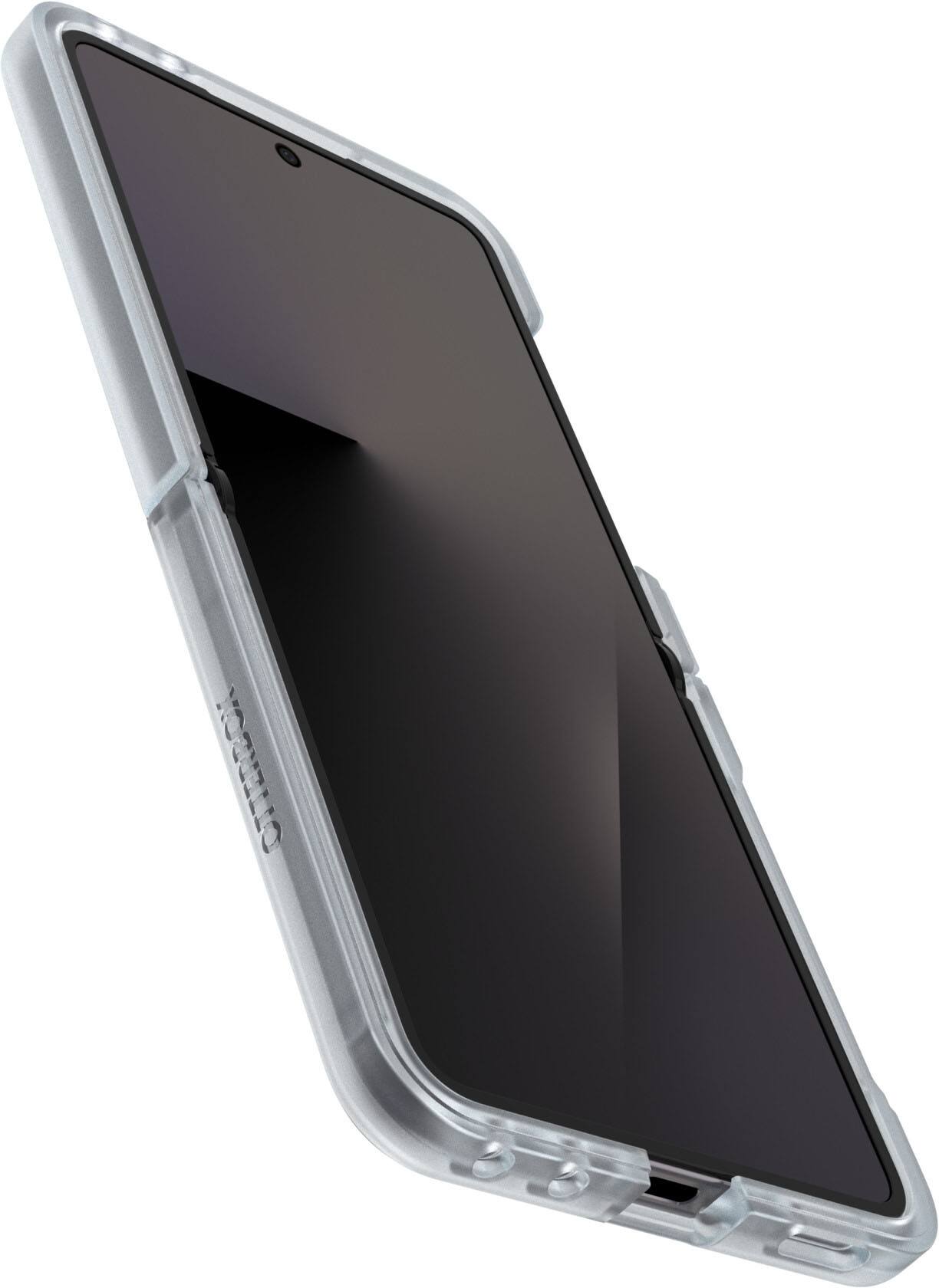 Left. OtterBox - Thin Flex Series Hard Shell for Samsung Galaxy Z Flip8 - Clear.