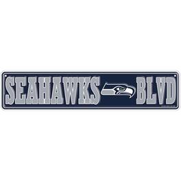 Fan Creations - Seattle Seahawks 4" x 18" Team Boulevard Metal Sign - Multicolor