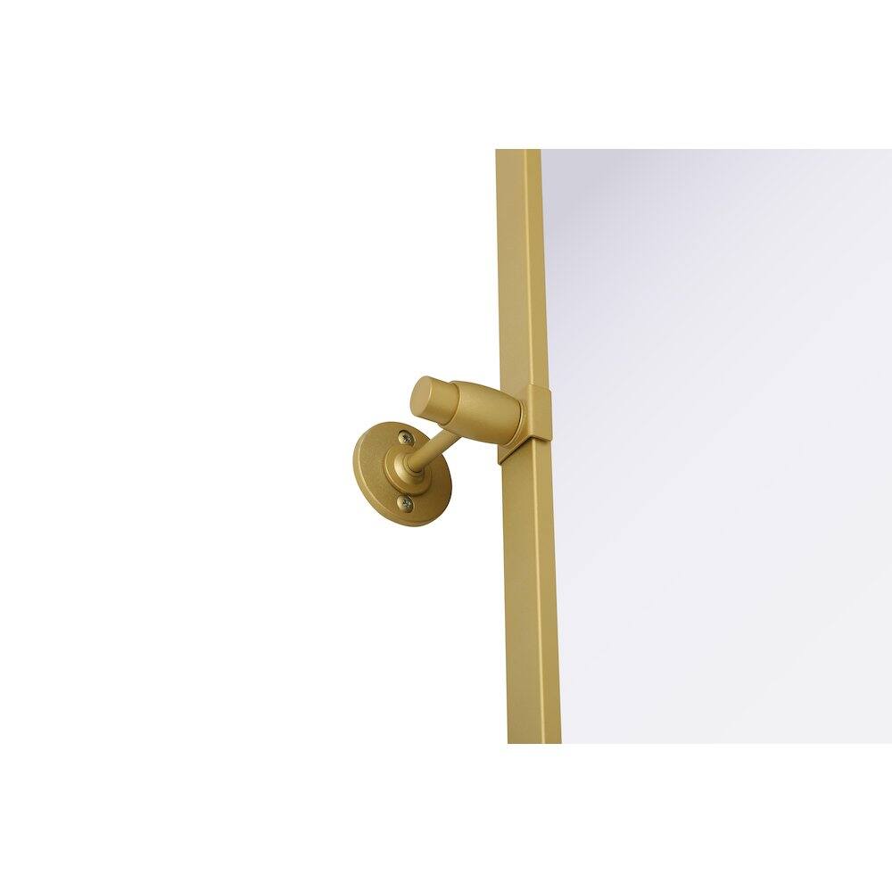 Alt View 8. Elegant Kitchen and Bath - Amoura 40X30 Pivot Mirror In Brass - Brass.