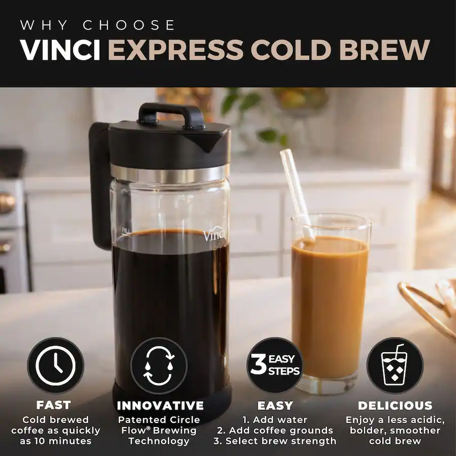 Cold Brew Tech Vinci Express Cold Brew 1.4L Black E23140 - Best Buy