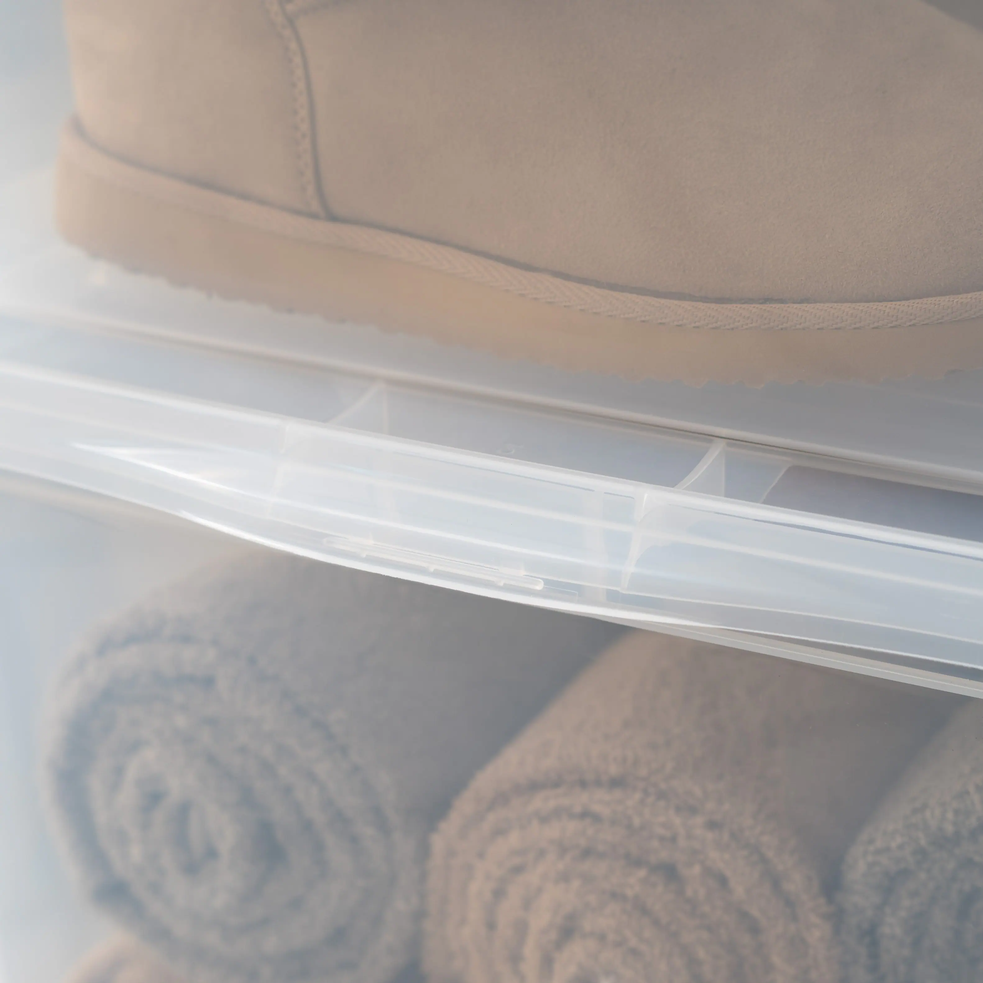Alt View 7. IRIS USA - IRIS USA Plastic Storage Bin Tote Organizing Container with Latching Lid, Shoe Box, Clear.