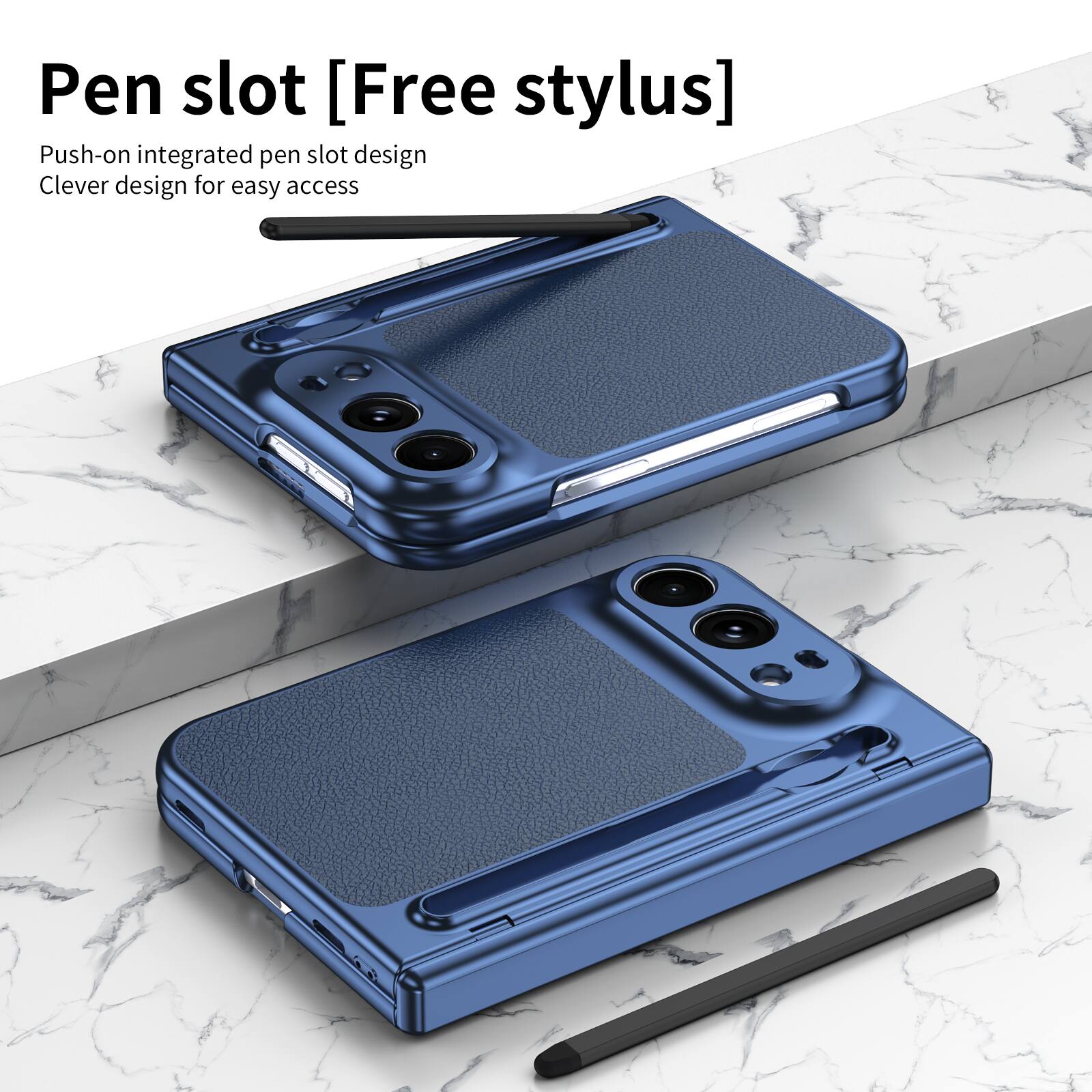 Pen slot [Free stylus]  
Push-on integrated pen slot design  
Clever design for easy access