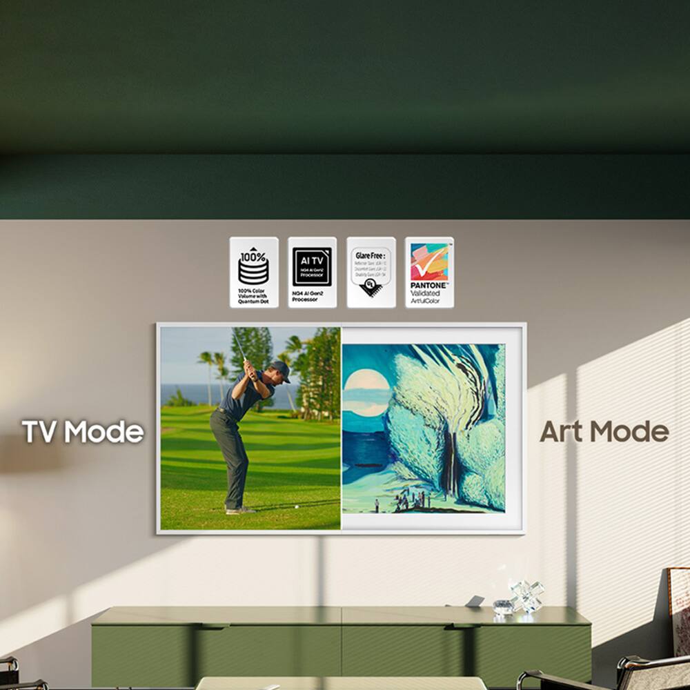 TV Mode  
100% Color Volume with Quantum Dot  
AI TV  
NanAI Processor  
Glare-Free  
PANTONE Validated  
Art Mode