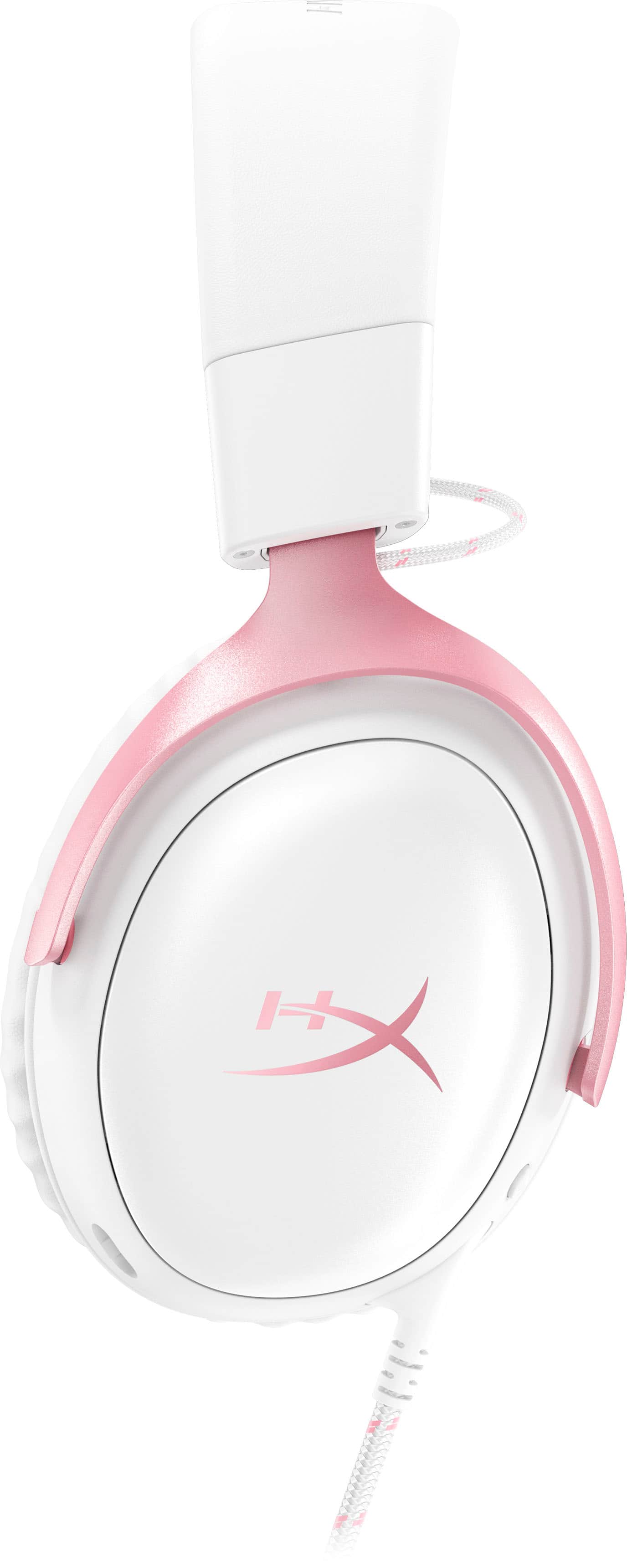 Alt View 8. HyperX - Cloud III Wired Gaming Headset for PC, PS5, PS4, Xbox Series X|S, Xbox One, Nintendo Switch, and Mobile - White/Pink.