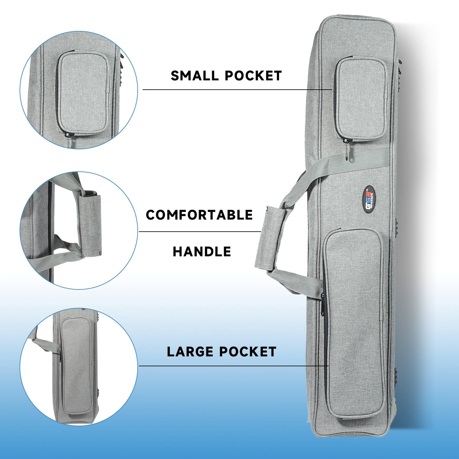 SMALL POCKET, COMFORTABLE HANDLE, LARGE POCKET