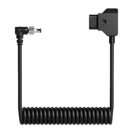 Front. Atomos - ATOMOS D-Tap to DC Locked Connector Barrel Coiled Cable.