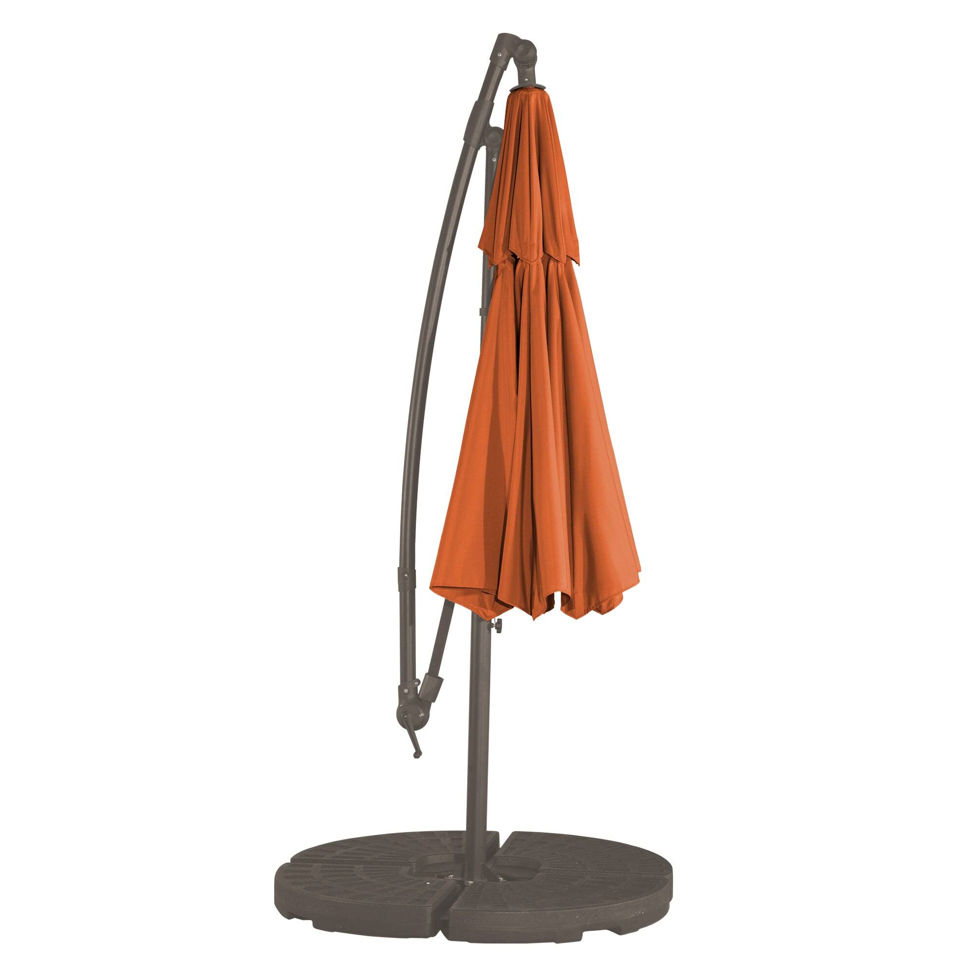 Alt View 8. Boyel Living - 10 FT Outdoor Cantilever Patio Umbrella Waterproof UV Resistant with Solar LED - Orange.