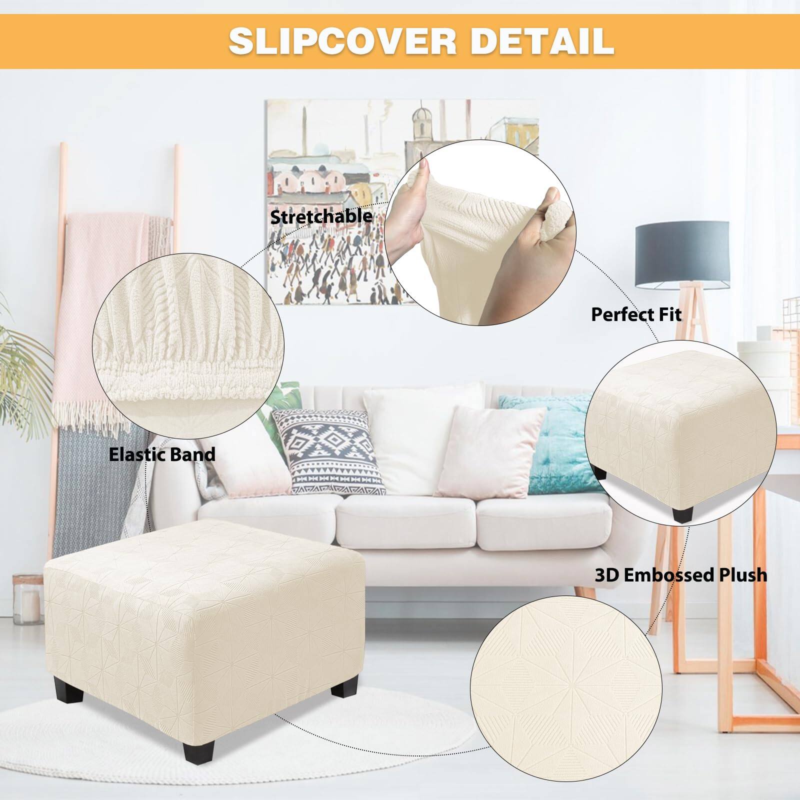 SLIPCOVER DETAIL

- Stretchable
- Elastic Band
- Perfect Fit
- 3D Embossed Plush