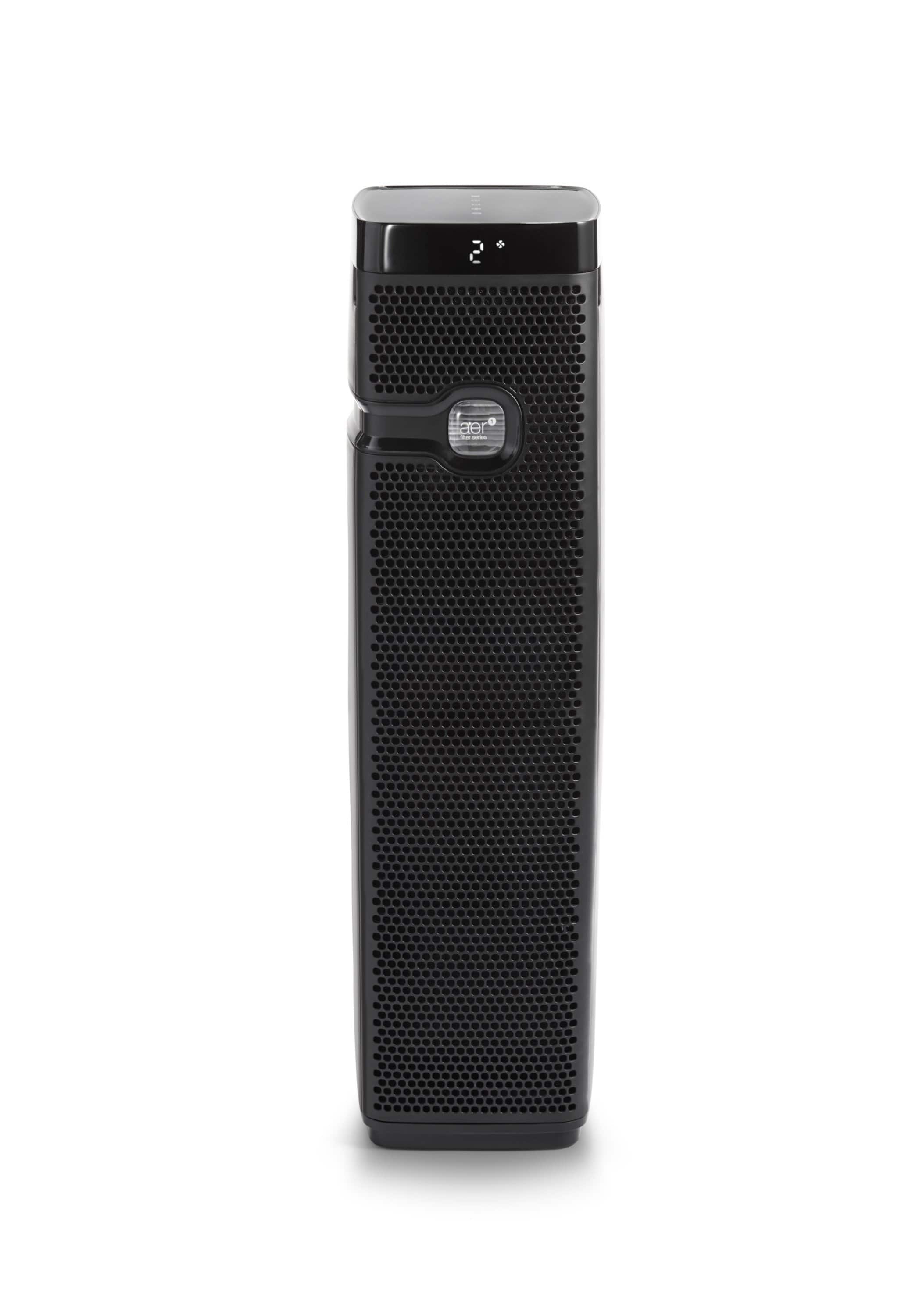 Holmes - Aer1 True Hepa Air Purifier Tower with Timer and Filter Reminder Light (HAP9435B)|Medium Room - Black