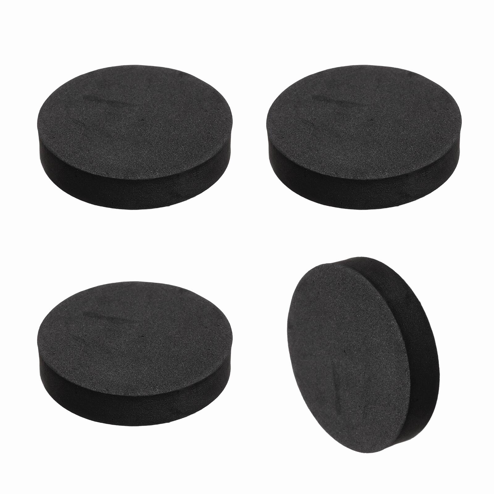 Front. Unique Bargains - Single Sided Speaker Isolation Pads 55x12mm Round EVA Acoustic Foam Anti-Vibration Feet for Speaker Subwoofer, 4pcs - Black.