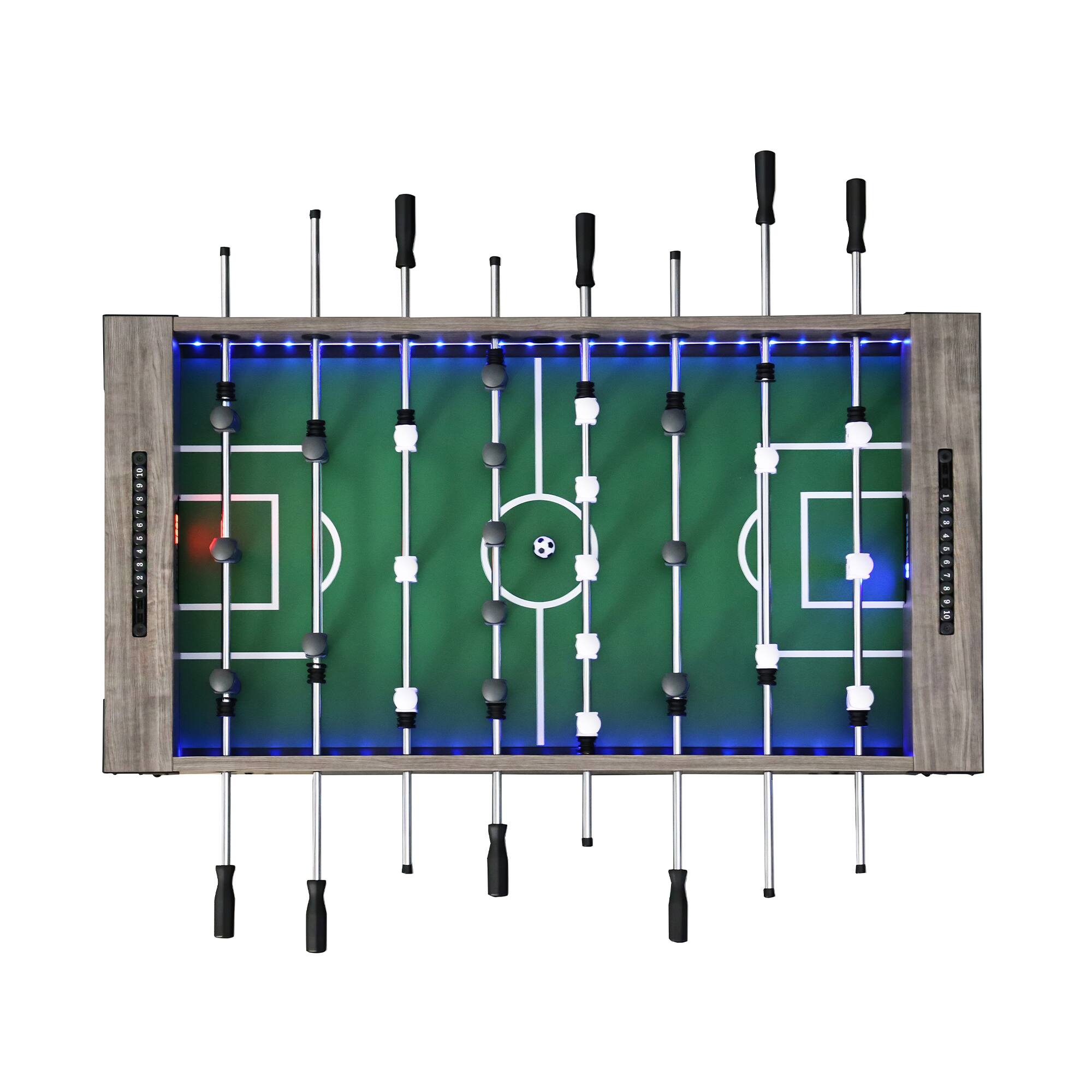 Left. partphoner - 56" LED Light Up Foosball Table - Grey.