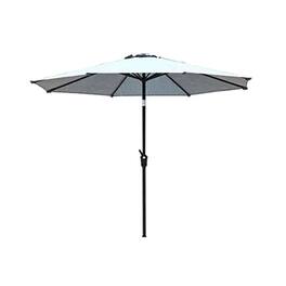 Four Seasons Courtyard - 9 Foot Round Olefin Fabric Belmont Market Umbrella - Navy