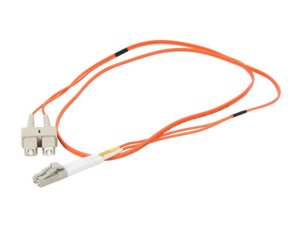 Alt View 1. Cables to Go - C2G 33154 OM1 Fiber Optic Cable - LC-SC 62.5/125 Duplex Multimode PVC Fiber Cable, Orange (3.3 Feet, 1 Meter).
