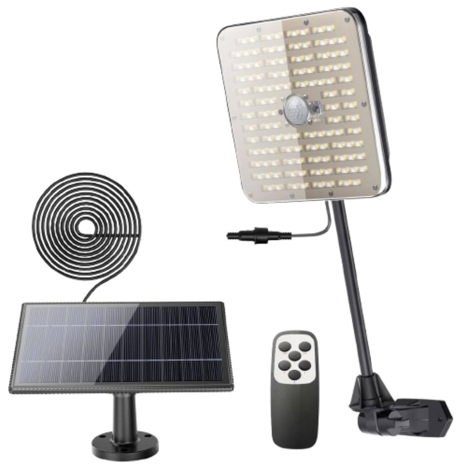 Front. Home Collection - 1 Pcs 1200 LED Solar Street Light – Commercial Dusk-to-Dawn Outdoor Road/Wall Lamp.