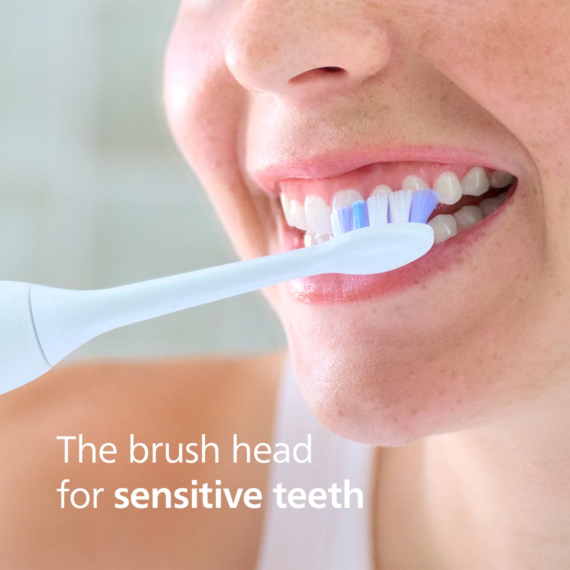 The brush head for sensitive teeth