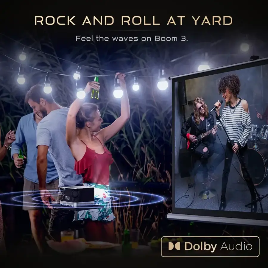 ROCK AND ROLL AT YARD Feel the waves on Boom 3. Dolby Audio