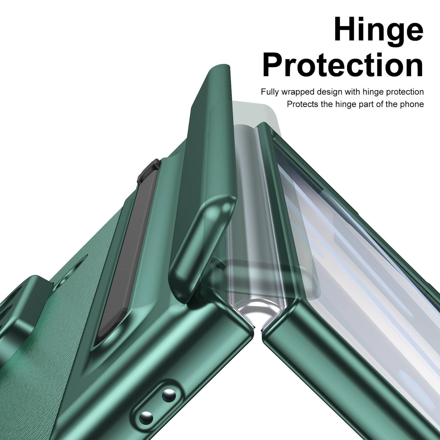 Hinge Protection

Fully wrapped design with hinge protection
Protects the hinge part of the phone
