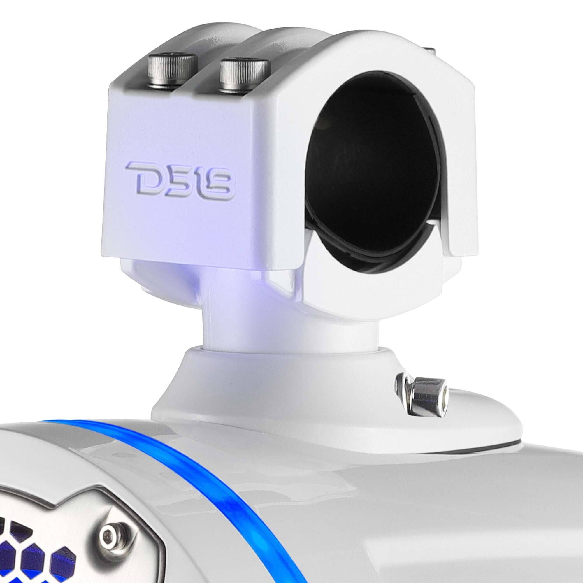 Alt View 9. DS18 Audio - NXL 8" Neodymium Loudspeaker with RGB LED Lights and Grille (Pair), 180W RMS 4-Ohm - White.