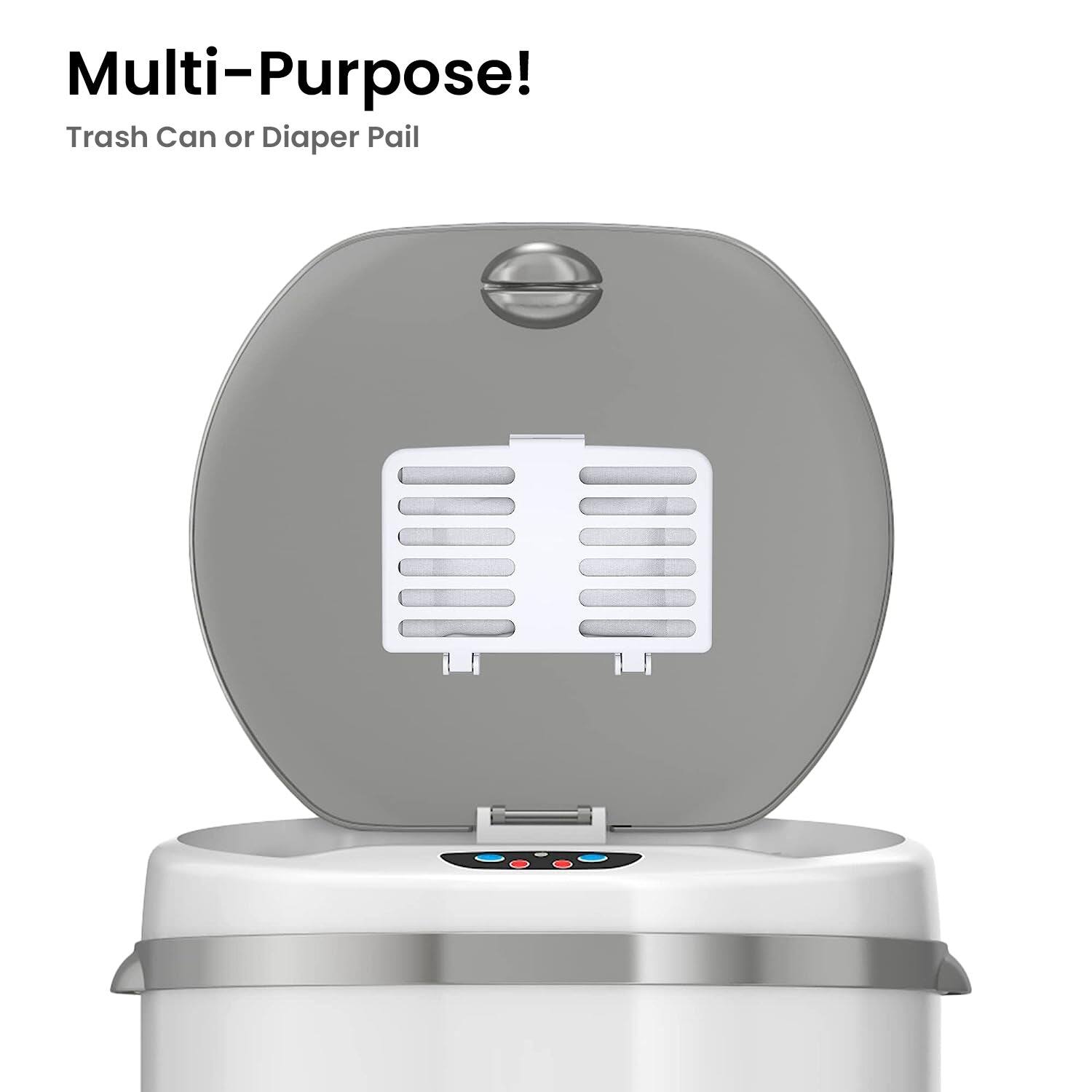 Multi-Purpose!  
Trash Can or Diaper Pail