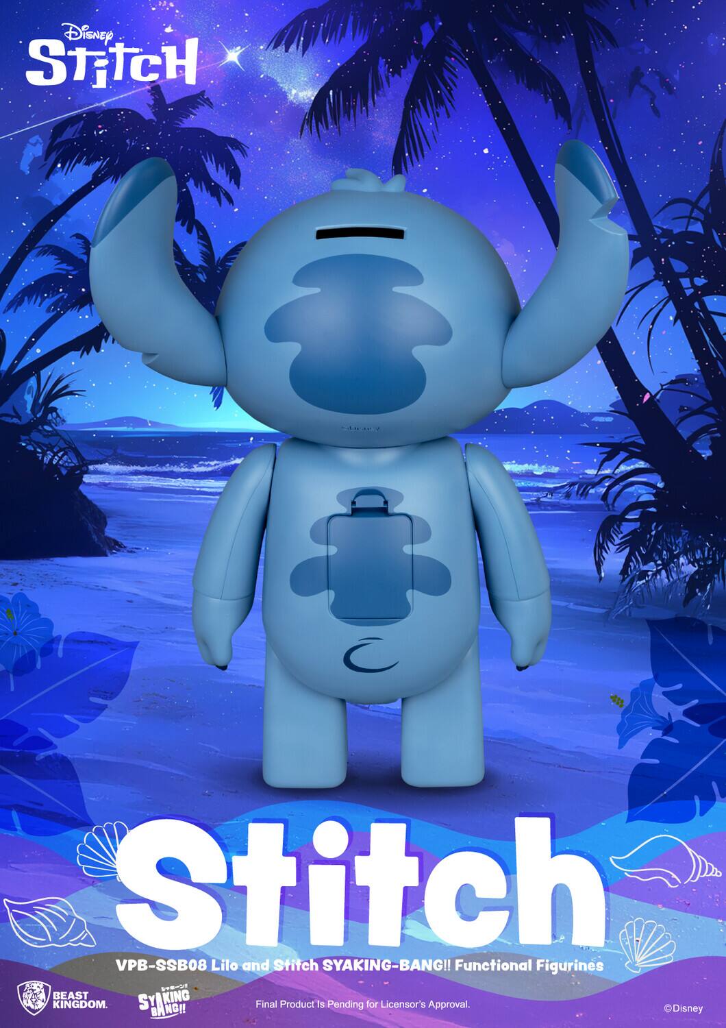 Disney Stitch VPB-SSB08 Lilo and Stitch SYAKING-BANG!! Functional Figurines BEAST KINGDOM. SYAKIN BANG!! SM Final Product is Pending for Licensor's Approval. Disney