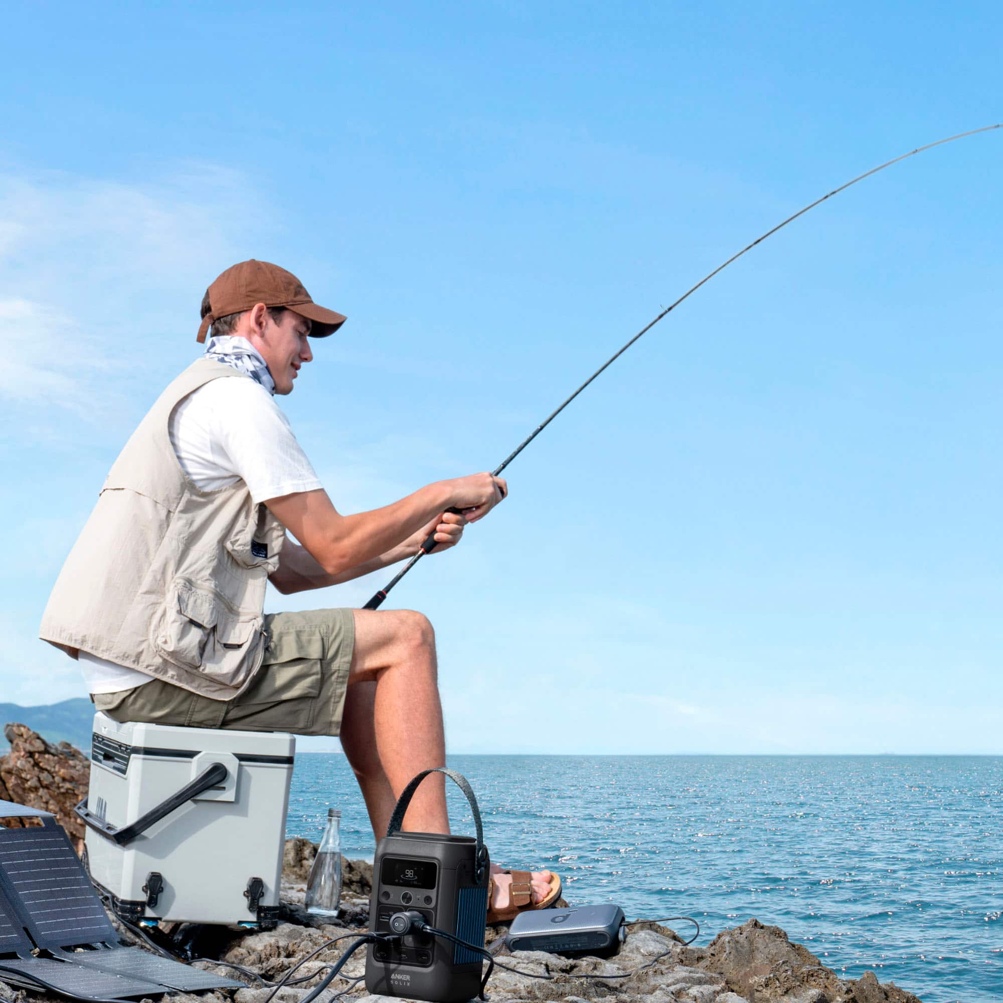 Alt View 16. Anker - SOLIX C300X DC Portable Power Station 288Wh (90,000mAh) Extremely Portable & Fast Charge - Black.