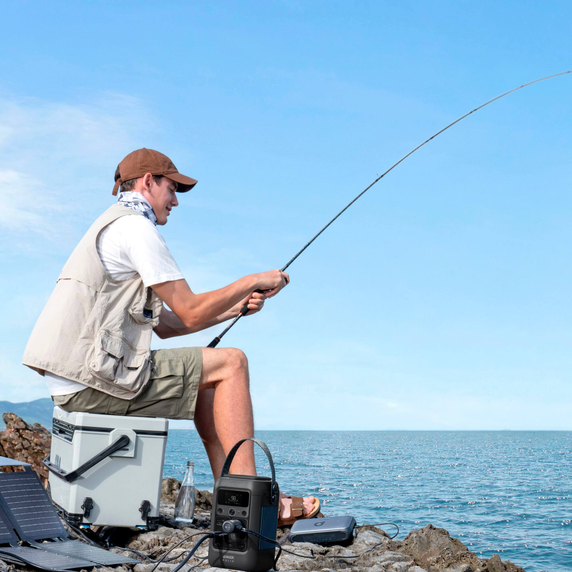 Alt View 16. Anker - SOLIX C300X DC Portable Power Station 288Wh (90,000mAh) Extremely Portable & Fast Charge - Black.