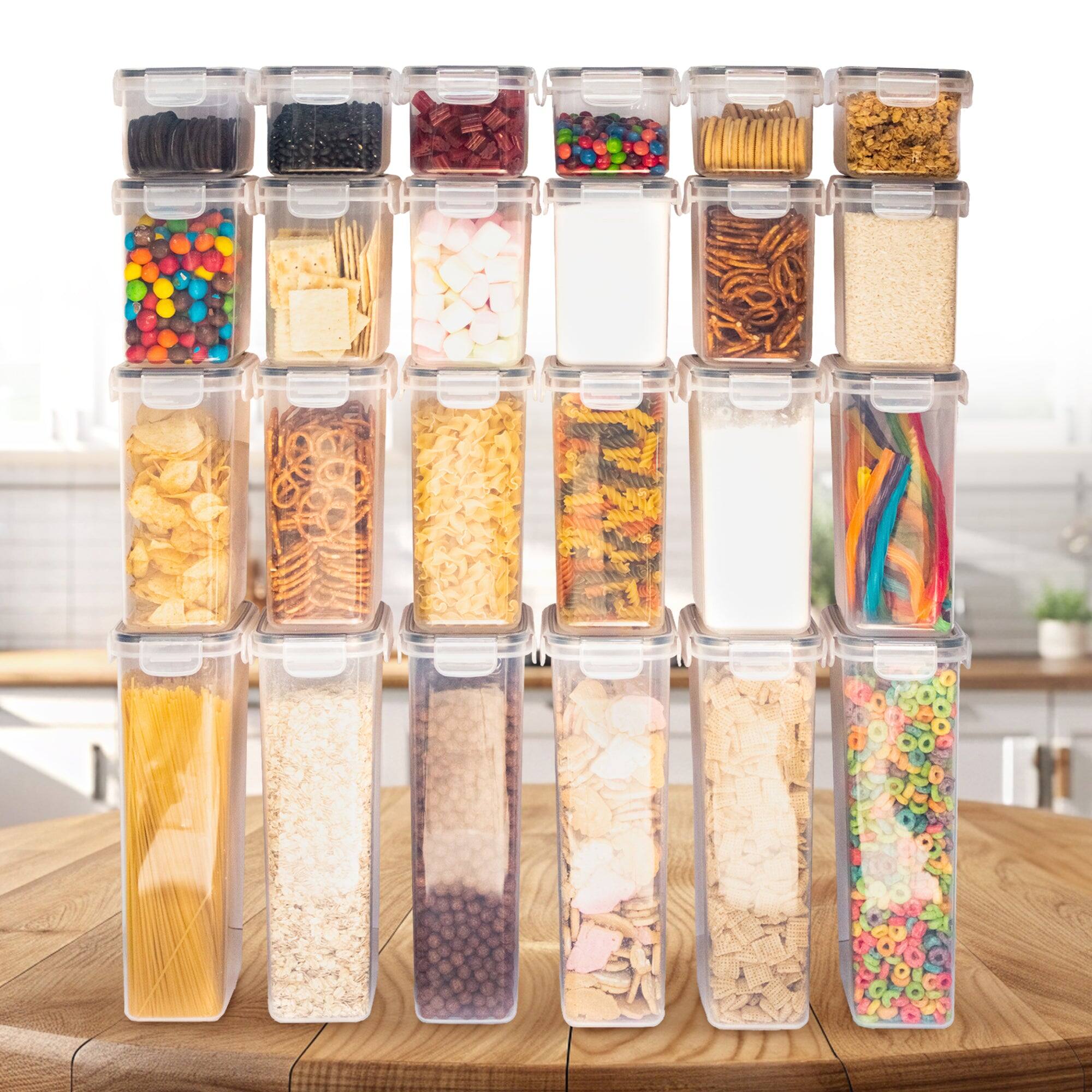 Alt View 10. Cheer Collection - Airtight Food Storage Containers – Set of 24 Kitchen Organizers, Stackable BPA-Free Pantry Containers with Lids - No Color Family.