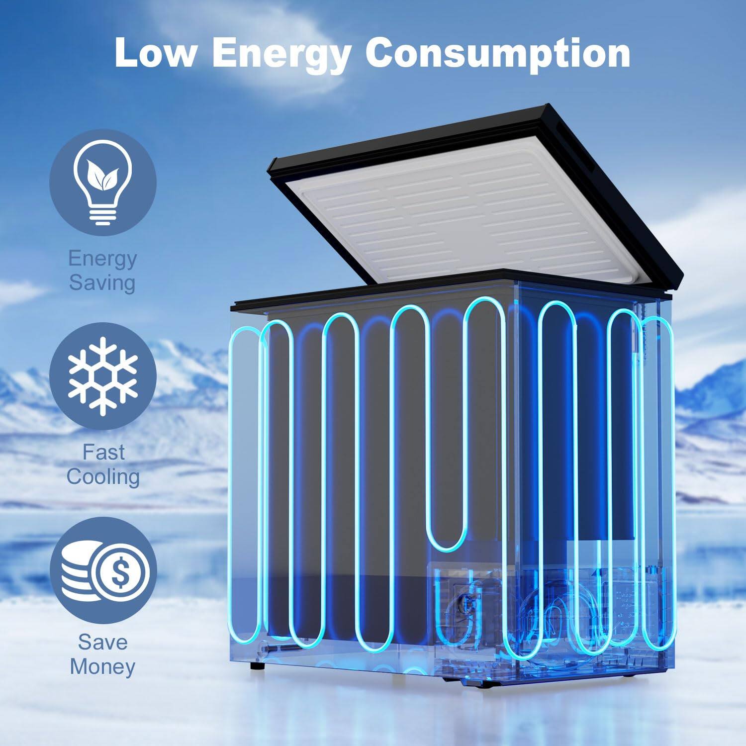 Low Energy Consumption  
Energy Saving  
Fast Cooling  
Save Money