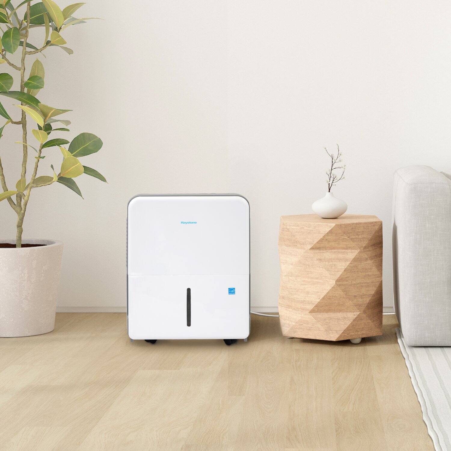Alt View 23. Keystone - 50-Pint Dehumidifier with Built-In Pump - White.