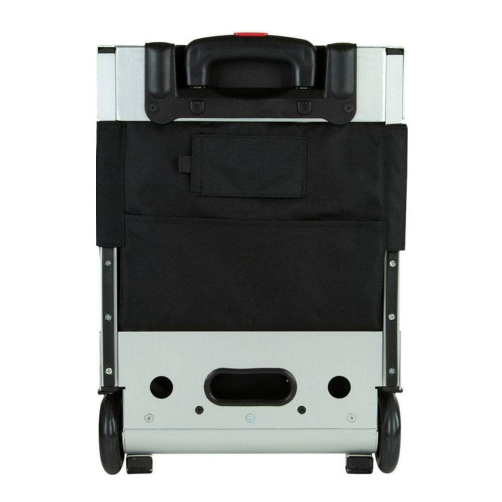 Back. Zuca - Zuca Flyer Rolling Carry On Case Travel Bag with Black and Silver Frame - Black/Silver.