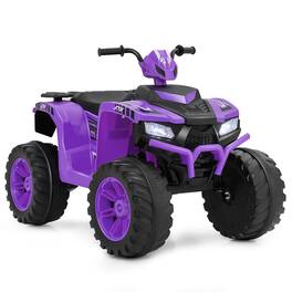 HONGGE - 24V Kids Electric ATV Ride On Quad - Purple