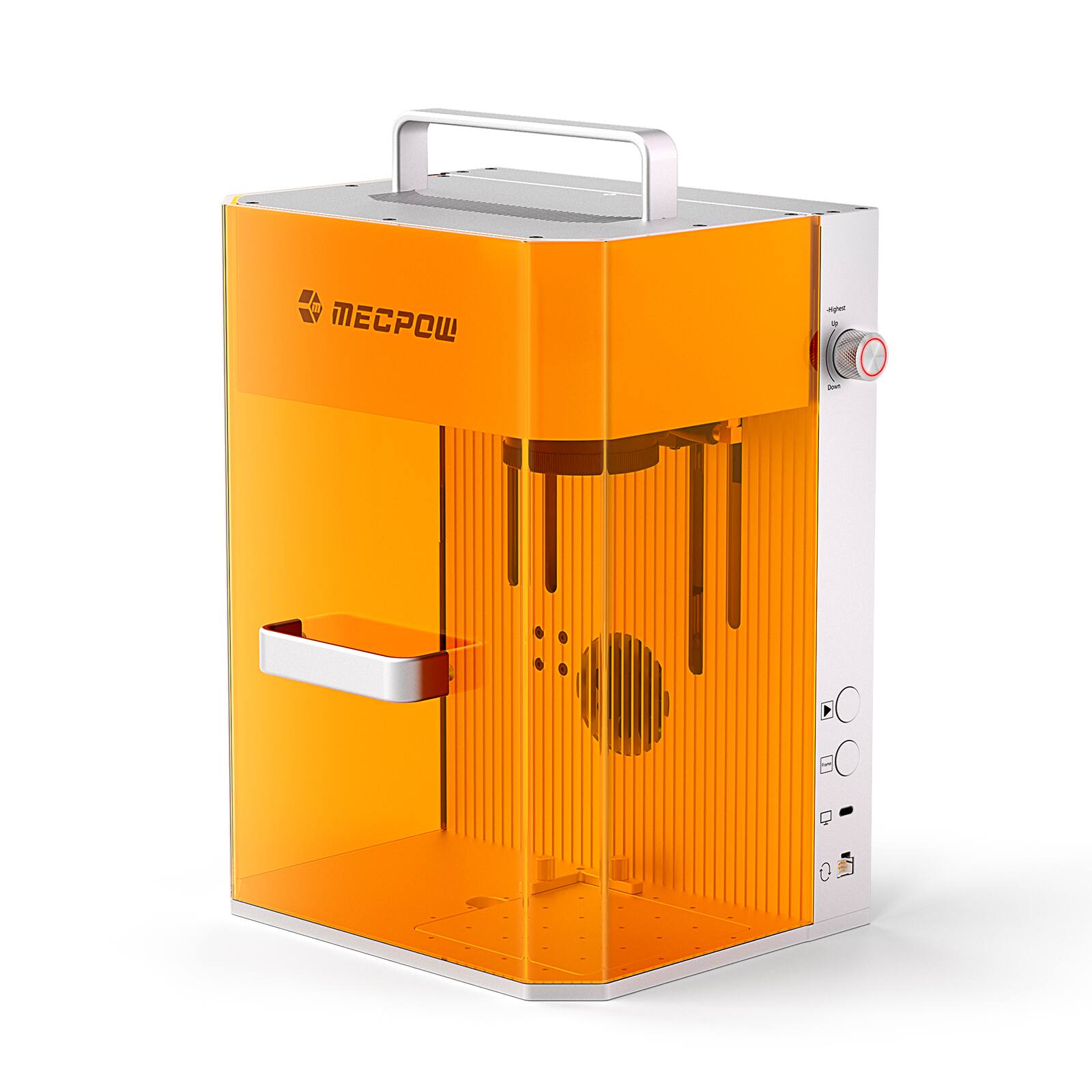 Angle. Mecpow - X1 2-in-1 2W IR & 10W Diode Dual Laser Engraver & P50 Fume Extractor, 5000mm/s Ultra Fast Machine for Metal, Wood, etc..