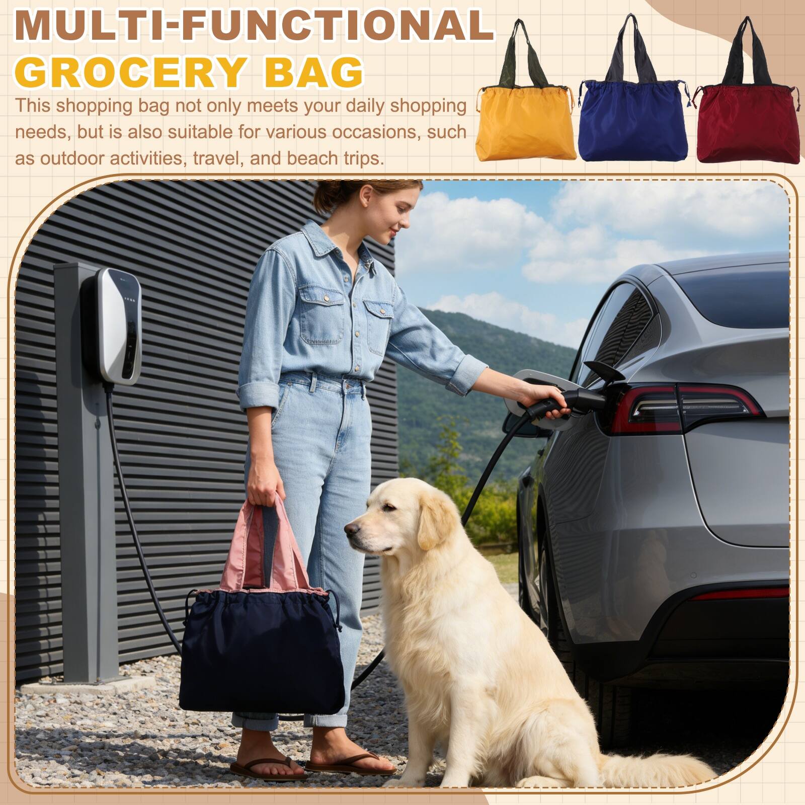 MULTI-FUNCTIONAL GROCERY BAG

This shopping bag not only meets your daily shopping needs, but is also suitable for various occasions, such as outdoor activities, travel, and beach trips.