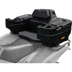 Front. Black Boar - Black Boar ATV Rear Storage Box & Lounger, Seat with Increased Durability, 66014 - Black.