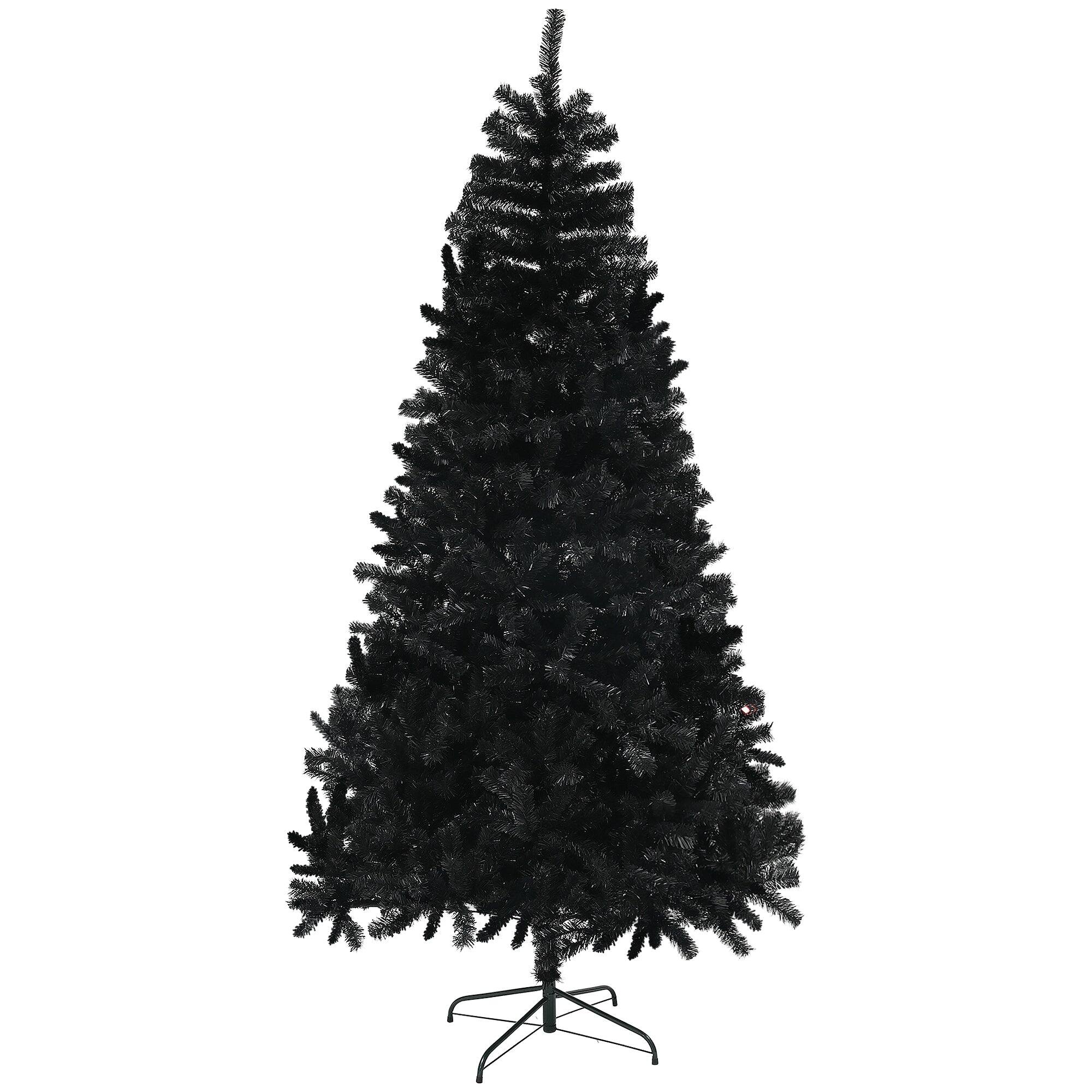 Alt View 6. BreeBe - 7.5ft Tall Artificial Christmas Tree - Black.