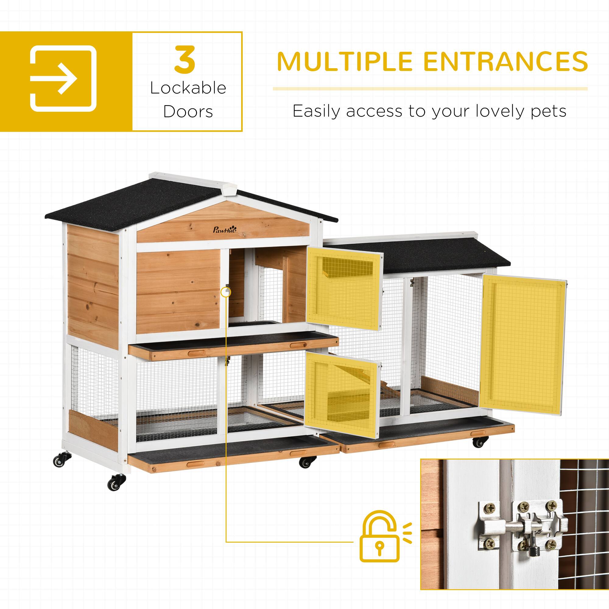 3 Lockable Doors

MULTIPLE ENTRANCES

Easily access to your lovely pets