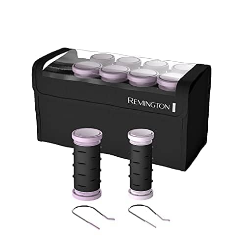 DORLUKFU - Compact Ceramic Dual Voltage Hot Rollers for Long and Short Hair, Hair Setters, Hair Curlers, 1-1 ¼" Purple/Black, 10