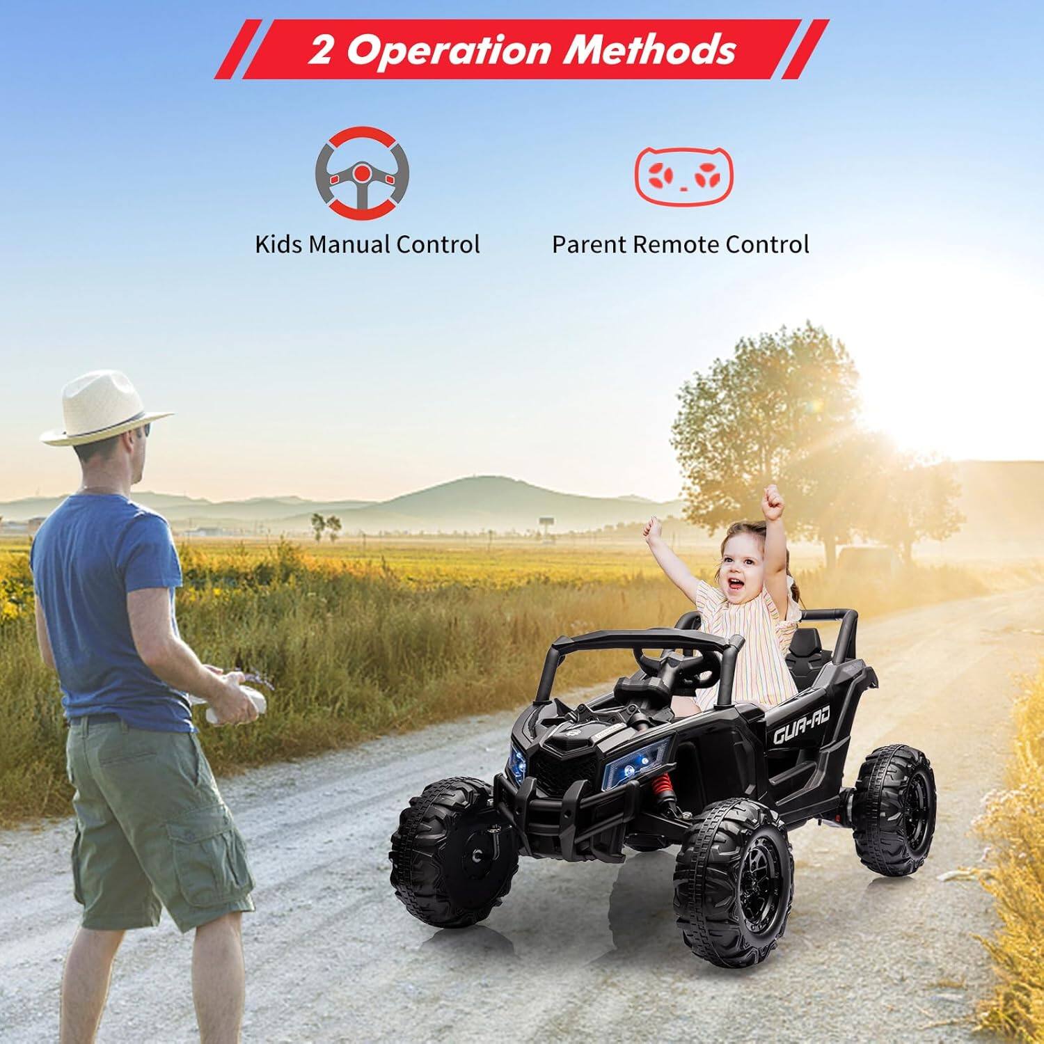 2 Operation Methods

Kids Manual Control

Parent Remote Control