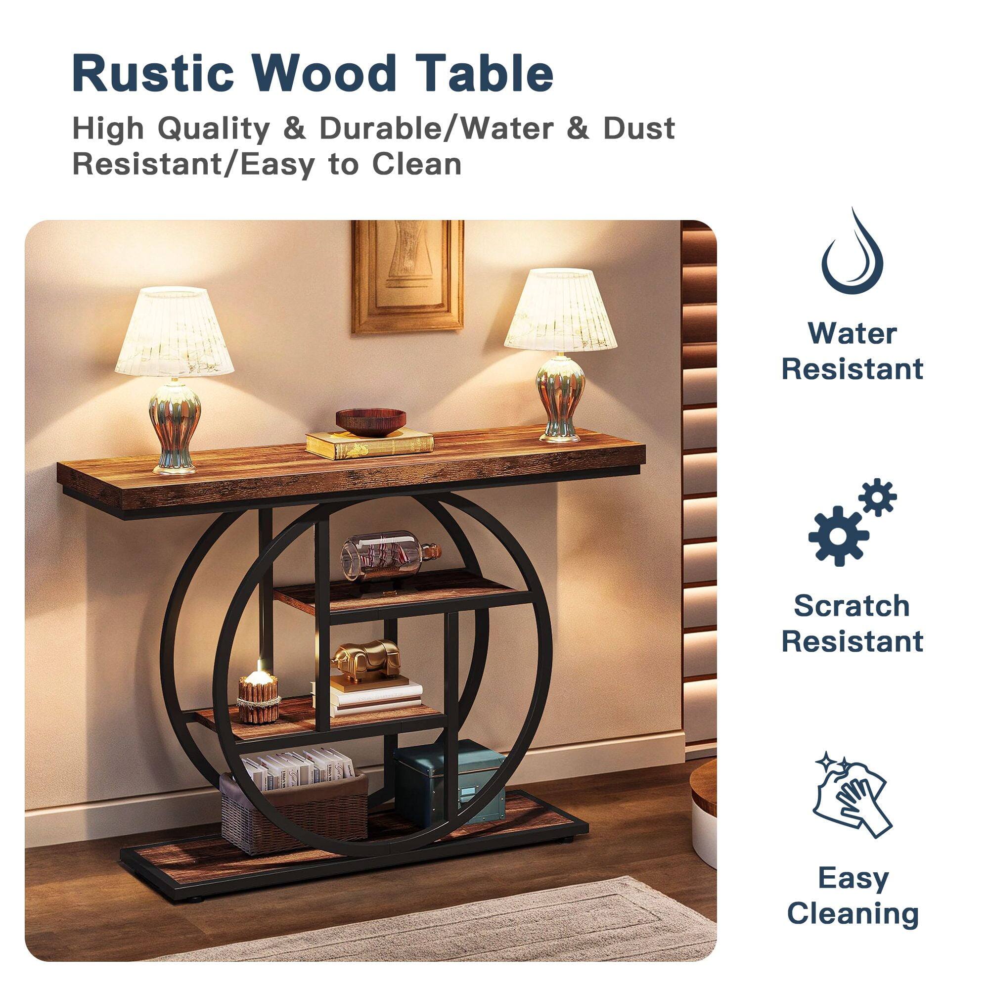 Rustic Wood Table  
High Quality & Durable/Water & Dust Resistant/Easy to Clean  

Water Resistant  
Scratch Resistant  
Easy Cleaning