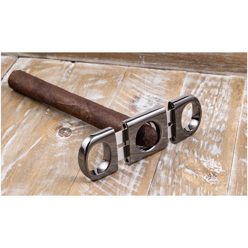 Alt View 2. Prestige - Gun Gray Heavy Body Cigar Cutter - Gun Metal Gray Polish Finish.