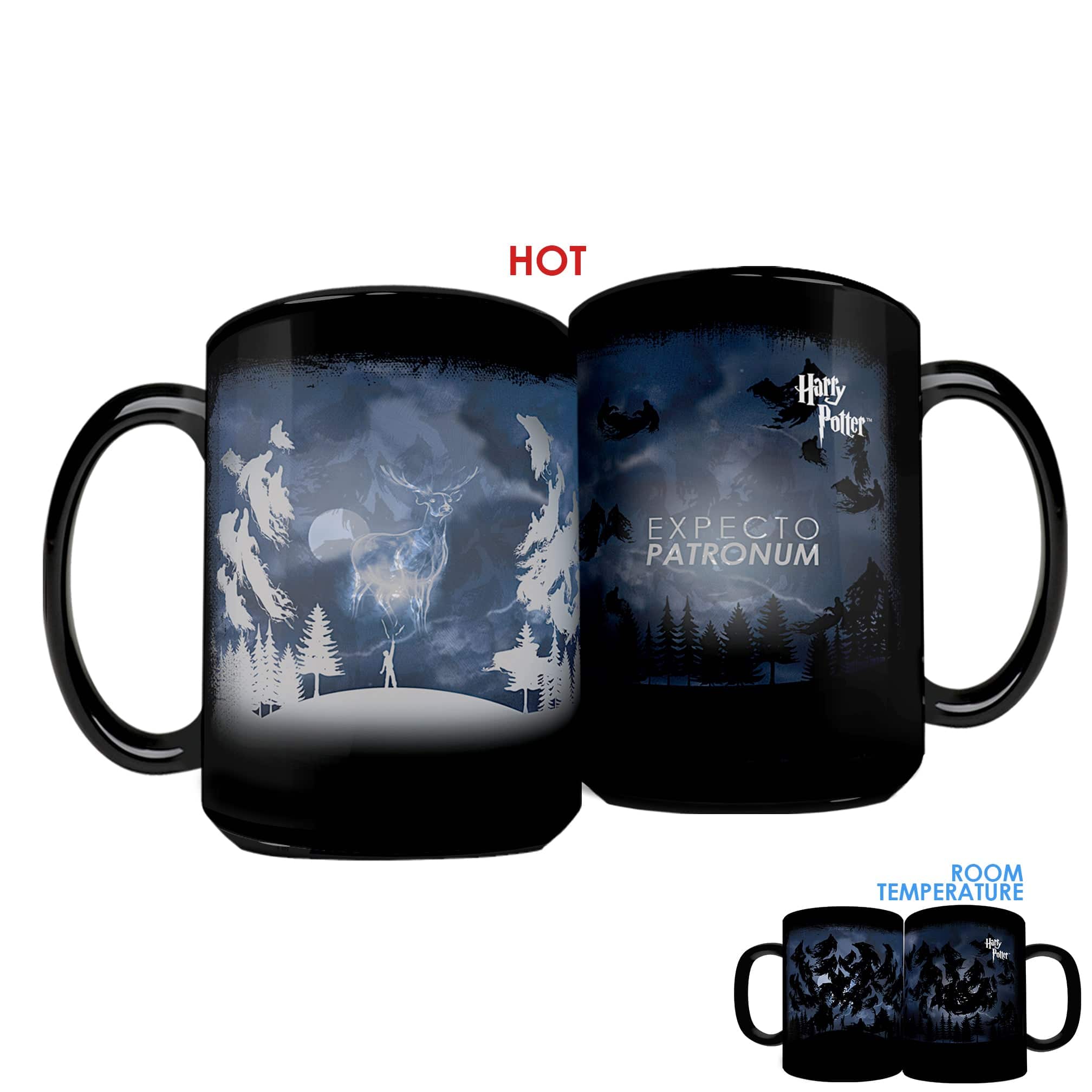 Trend Setters - Harry Potter (Expecto Patronum) Morphing Mugs® Heat-Sensitive Clue Mug MMUGC405 - Black