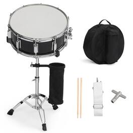 Winado - 14 x 5.5in Snare Drum Set for Beginners – Student Practice Drum with Drumsticks, Bag, Strap, Mute Pad & Holder
