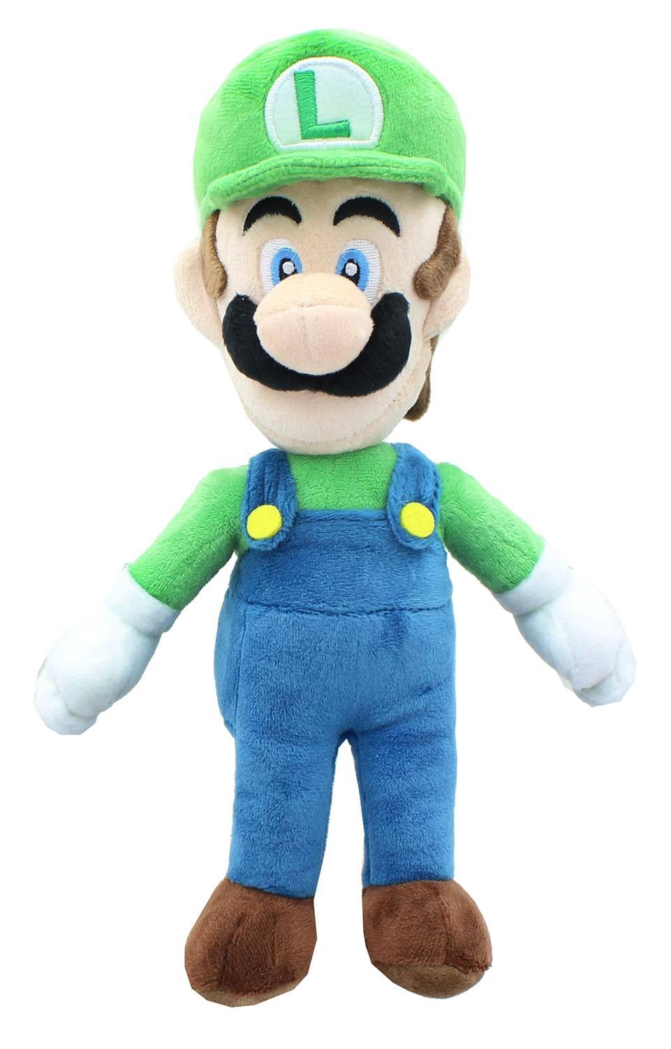 Front. Little Buddy - Super Mario All Star Collection 10 Inch Plush | Luigi - Green.