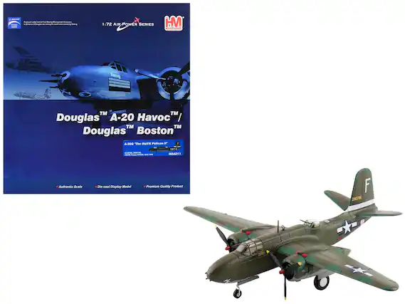 Prolicac - dan Munagamen Conpary -a C -. I 2 - - - - 1:72 AIR POWER SERIES HM GURASD TM TM Douglas A-20 Havoc' / TM TM Douglas Boston A-20G The HelrN Pelican IF F 41-48/2L - - VSAAN - Botan - i HA4211 Authentic Scale Die-cast Display Model Premium Quality Product F 286796