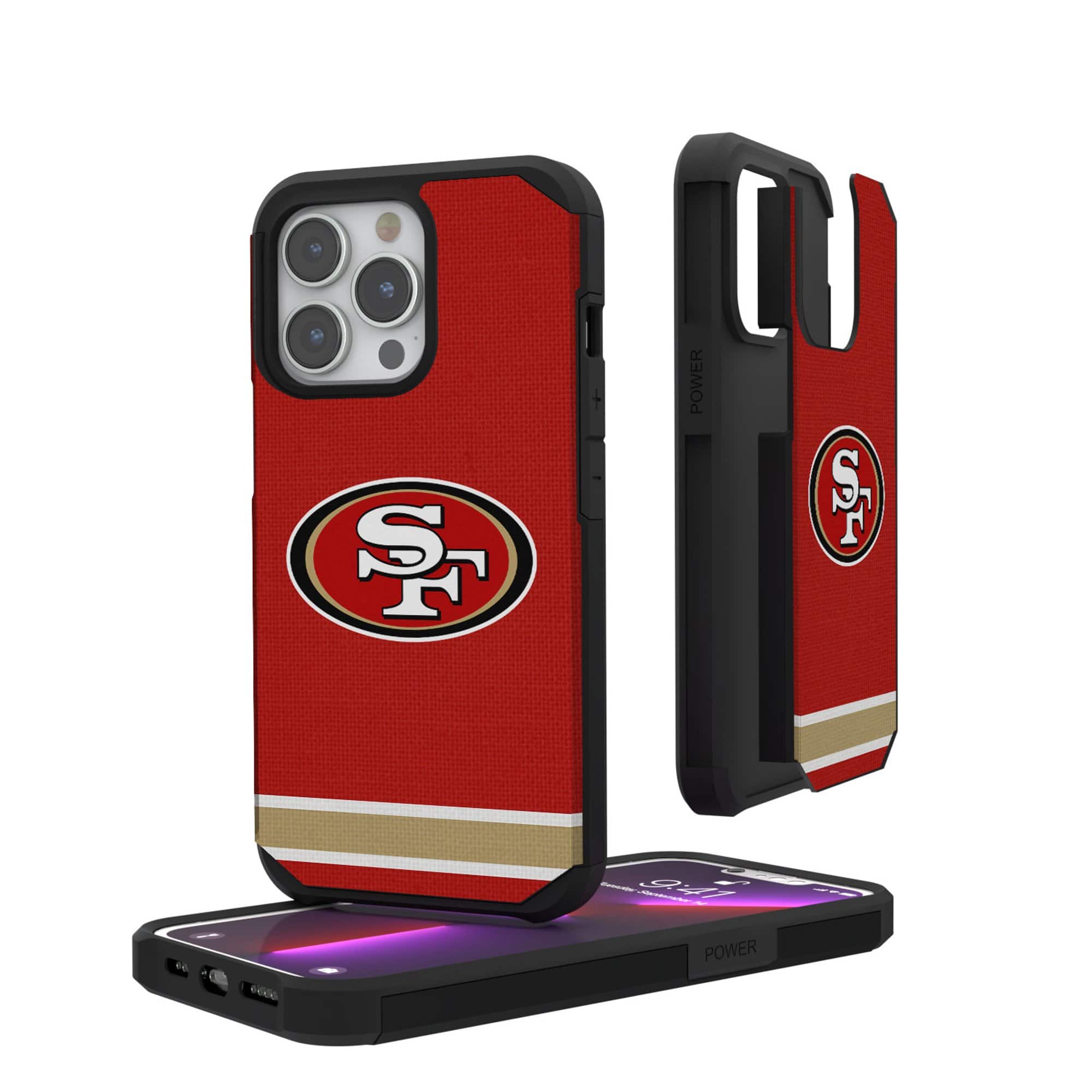 Keyscaper - NFL - San Francisco 49ers iPhone Rugged Stripe Design Case - 12 mini/13 mini - Multicolor price history on PriceWatchPro