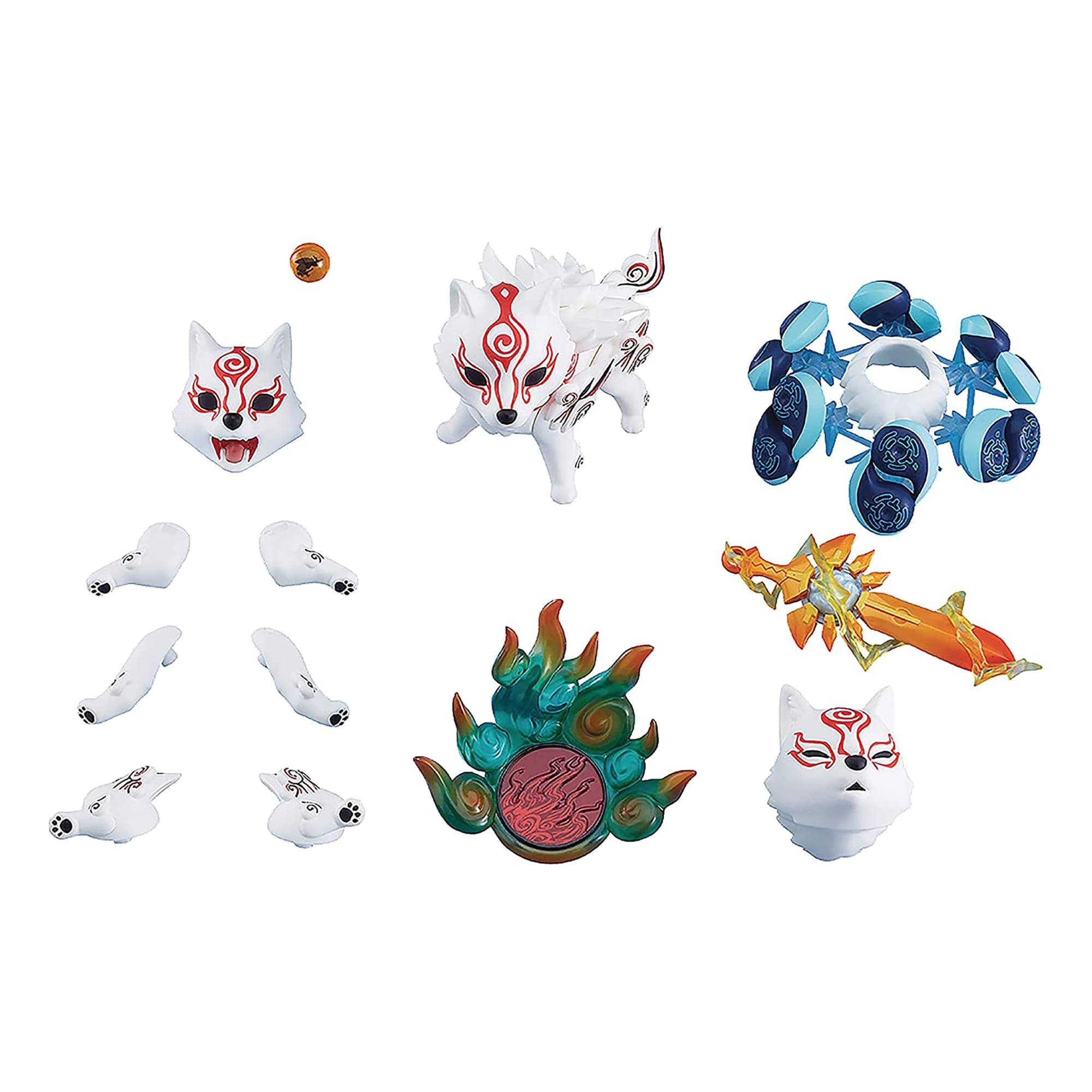 Front. Max Factory - Okami: Shiranui DX Nendoroid Action Figure - White.