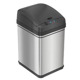 iTouchless - 8 Gallon Stainless Steel Sensor Kitchen Trash Can with Pet-Proof Lid and AbsorbX Odor Filter - Silver